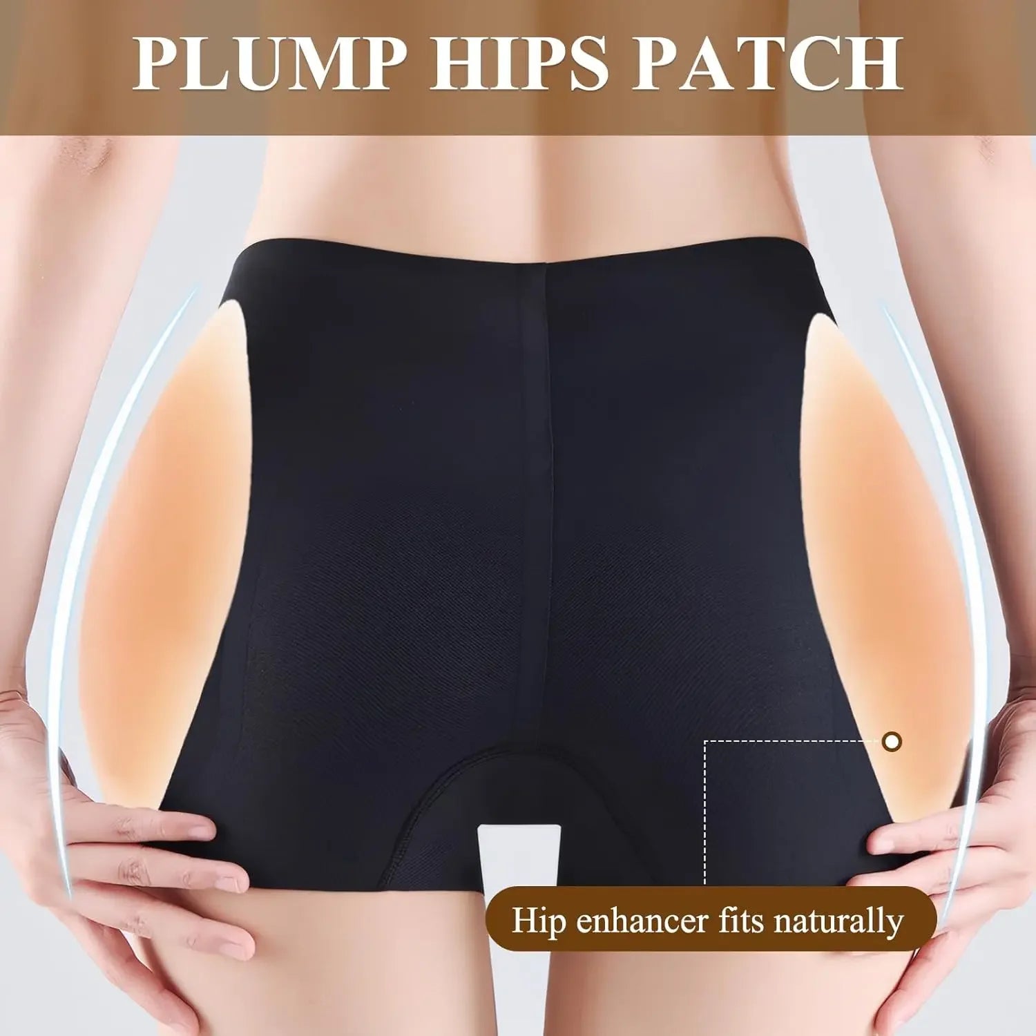 1PCS Silicone Hip Sticker False Hip Width Pad Non-marking Hip Simulation Self-adhesive To Improve The Depression on Both Sides