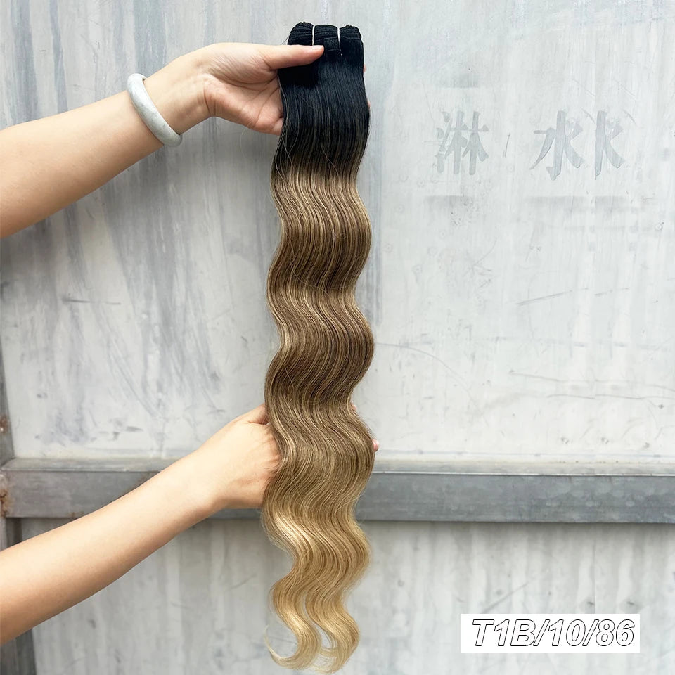 30Inches 200grams Orange Light Brown 12# M888# Body Wave Hair Weave Bundles Blond 27/613 White High Temperature Synthetic Hair