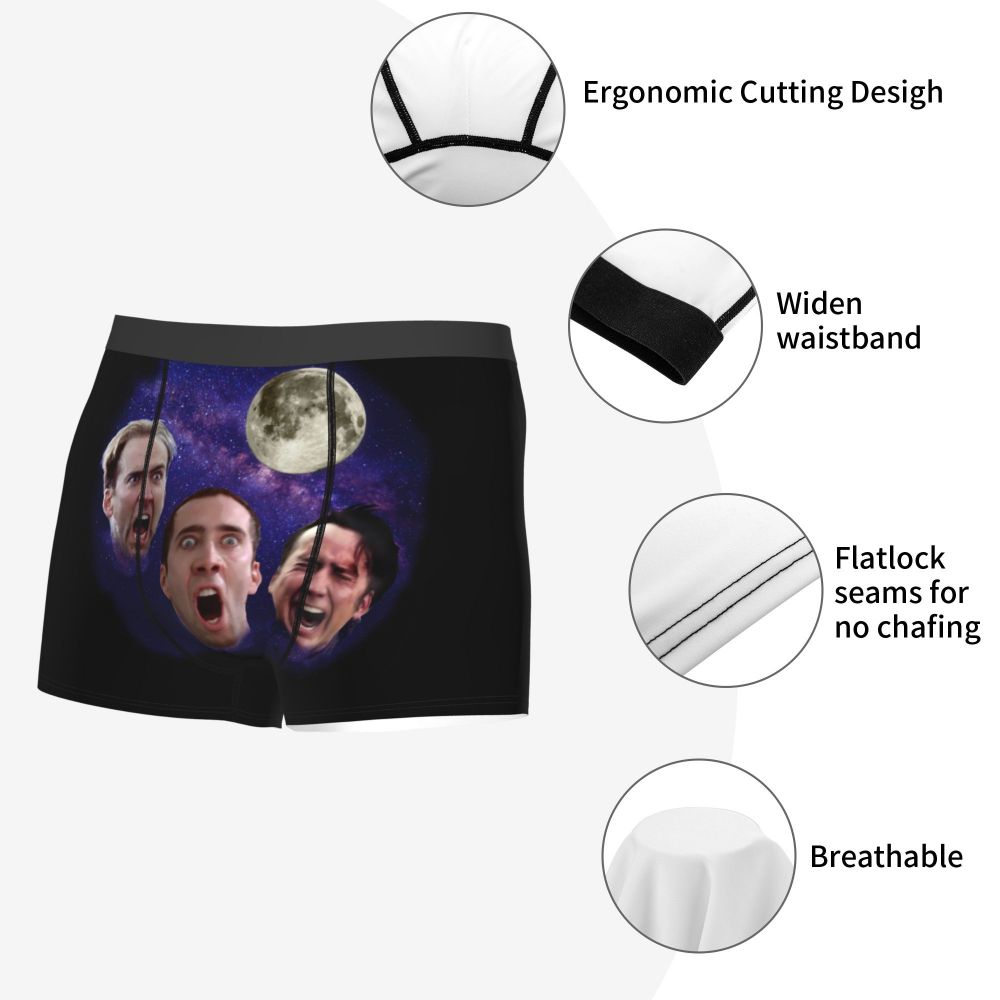 Custom Nicolas Cage Boxer Shorts For Homme 3D Printed Male Nic And His Girls Underwear Panties Briefs Breathbale Underpants