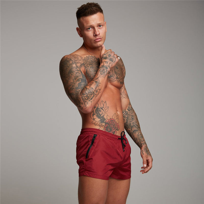 Men's Sports Running Fitness Casual Three-quarter Pants Summer Breathable Quick Dry Shorts Gym Bodybuilding Muscle Sweatpants