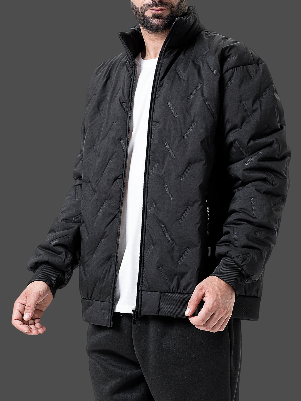 Winter Men's Zipper Stand Collar Jacket Male Casual Warm Thickened Fleece Lined Jacket Coat Streetwear Men Windproof Warm Coat