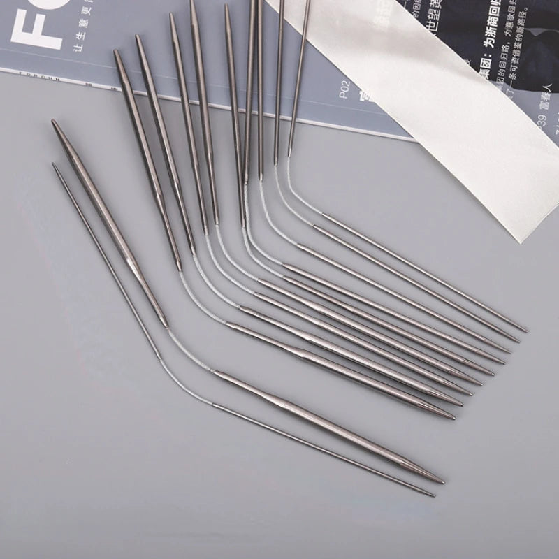 Circular Socks Knit Needles Metal Small Knitting Cable Circular Knitting Needles for Babies Sleeves Knitting Sewing Accessories