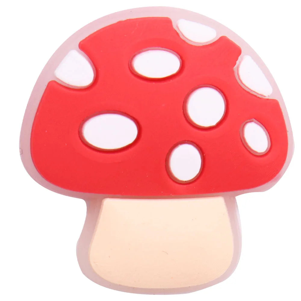 1-16Pcs My Love Lollipop Carrot Mushroom Luminous Sandals Shoe Buckle Charms Accessories DIY Kids Holiday Gift