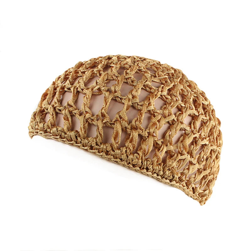 1pc Mesh Crochet Hair Net Woven Hair Cap Bonnet Night Cap Sleep Cap For Women Wig Head Cover Accessories