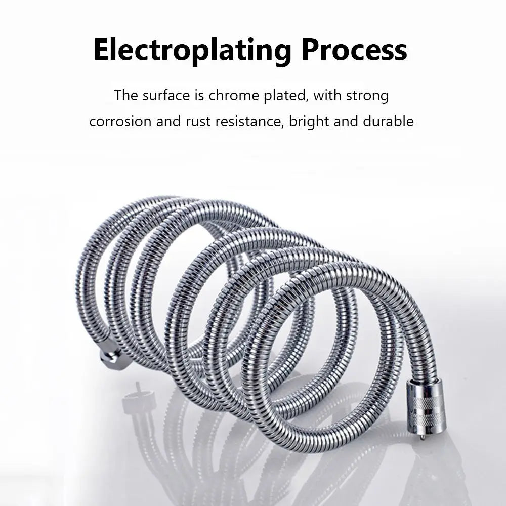 Flexible Stainless Steel Plumbing Hose Shower Head Tube Bathroom Pipe 1-3m