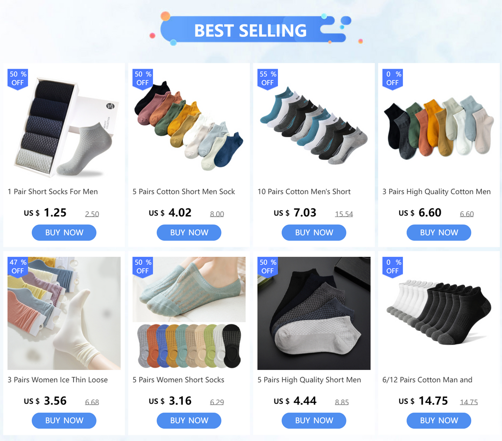 6/12 Pairs Cotton Man and Women Socks Sports Solid Color Male's Short Sock For Cycling Breathable Mesh Ankle Summer Casual Socks