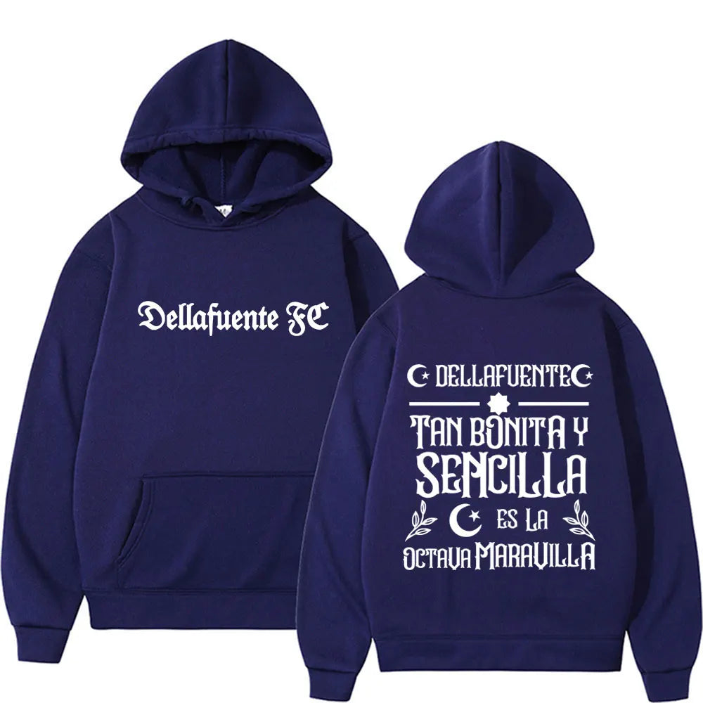 Rapper Dellafuente Album 2025 Letters Cover Hoodies Men Women Harajuku Fashion Hip Hop Oversized High Quality Hooded Sweatshirts