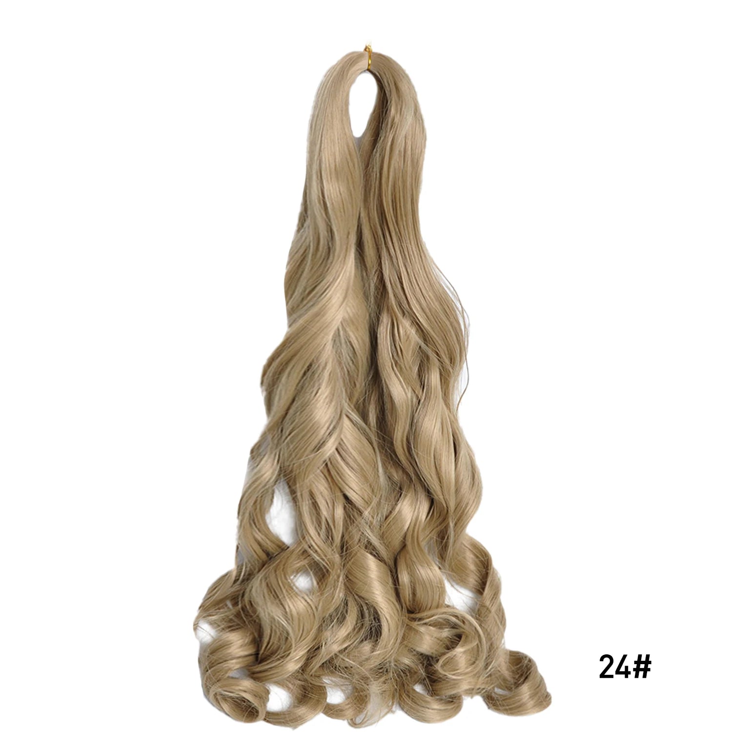 French Curls Braiding Hair Extensions 24Inch Synthetic Curl Hair Loose Wave Spiral Curl Crochet Hair Braids For Black Women