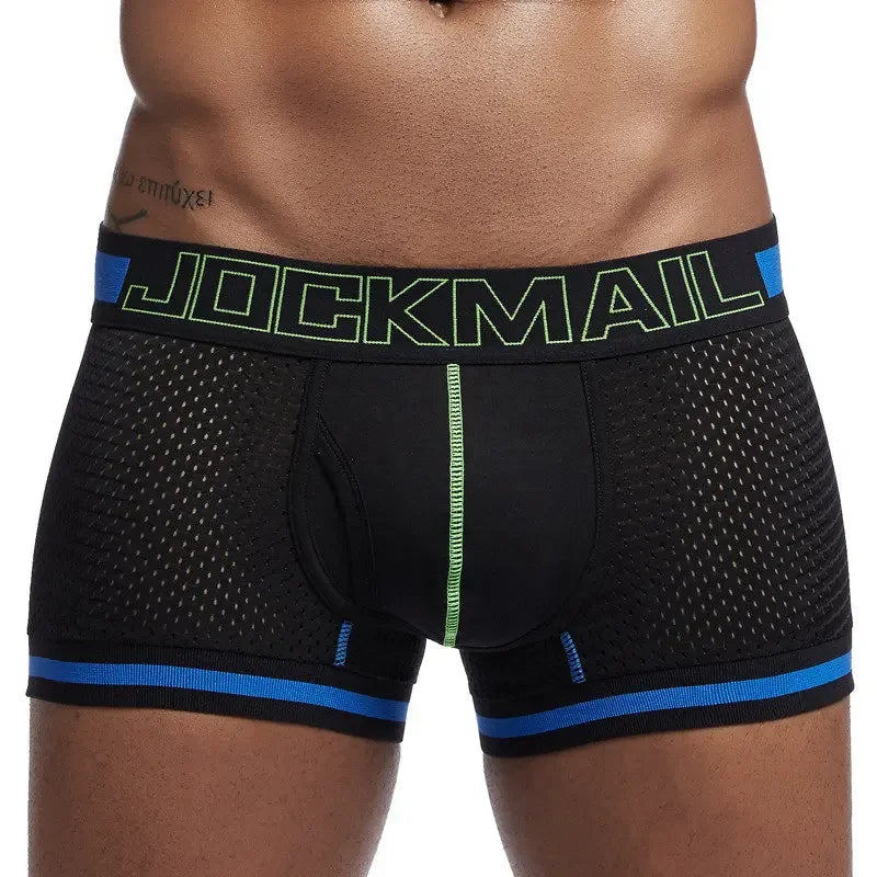 JOCKAMIL cotton mesh men's underwear fashion low-waist briefs shorts sports casual boxer trunks