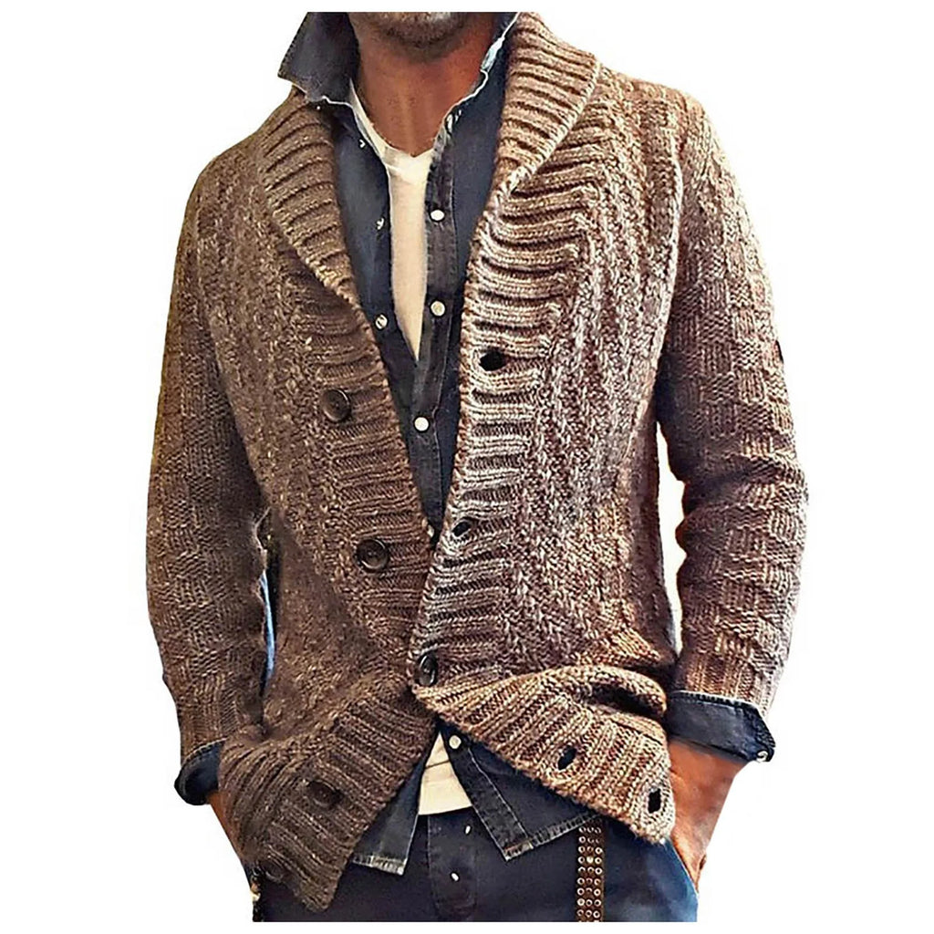 Men'S Kimono Men'S Autumn And Winter Soft Sweaters Long-Sleeved Knitted Cardigan Lapel Long Mens Tacky Christmas Cardigan