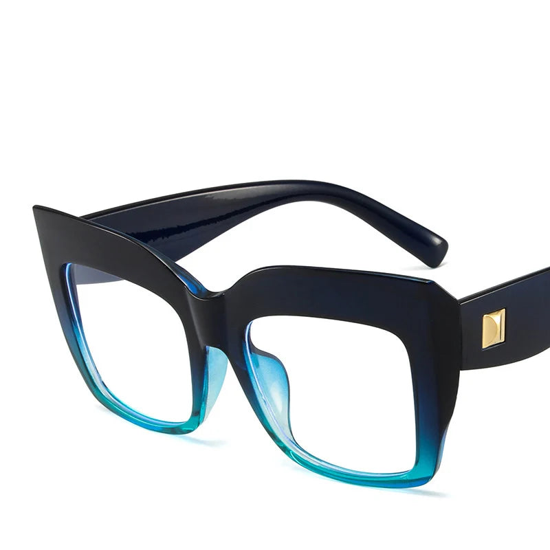 Oversize Women's Glasses Fashion Transparent Square Ladies Eyeglasses Blue Clear Lens Optical Female Eyewear Anti Blue Light