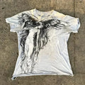 2000s Affliction Style Streetwear Tee Gothic Skull Cross Print Trendy Graphic T-shirts