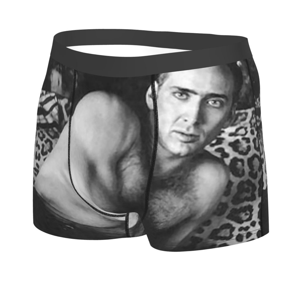 Custom Nicolas Cage Boxer Shorts For Homme 3D Printed Male Nic And His Girls Underwear Panties Briefs Breathbale Underpants