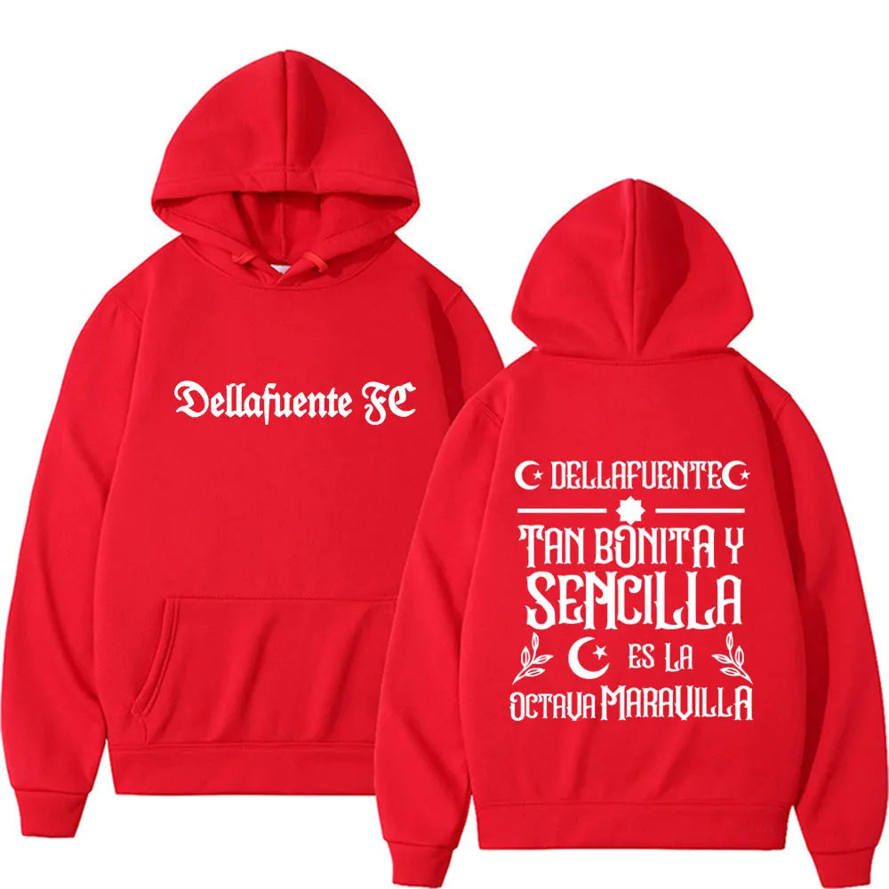 Rapper Dellafuente Album 2025 Letters Cover Hoodies Men Women Harajuku Fashion Hip Hop Oversized High Quality Hooded Sweatshirts