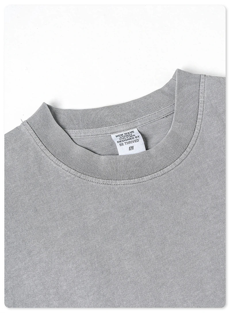 ZODF Vintage 2024 Washed 270gsm Cotton Tank Tops For Men Unisex Summer Relax Fit Slit Sleeveless Vest Streetwears HY0777