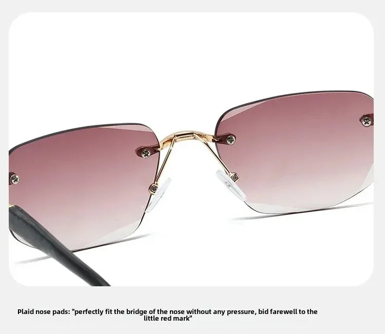 Ultra Light Frameless Diamond Cutting Reading Glasses  Women Men Anti Blue Light Presbyopia Glasses Fashion Sun Shading Glasses