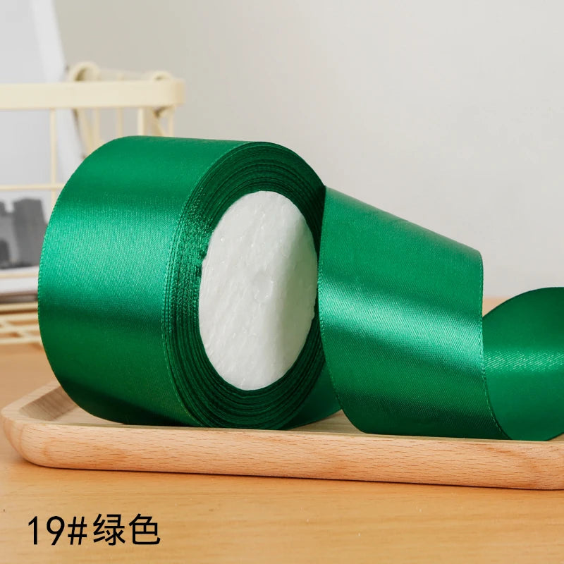 22meters/roll 5cm Silk Satin Ribbons Crafts Bow Handmade DIY Gift Packaging Wrap Party Wedding Decorative Clothing Accessories