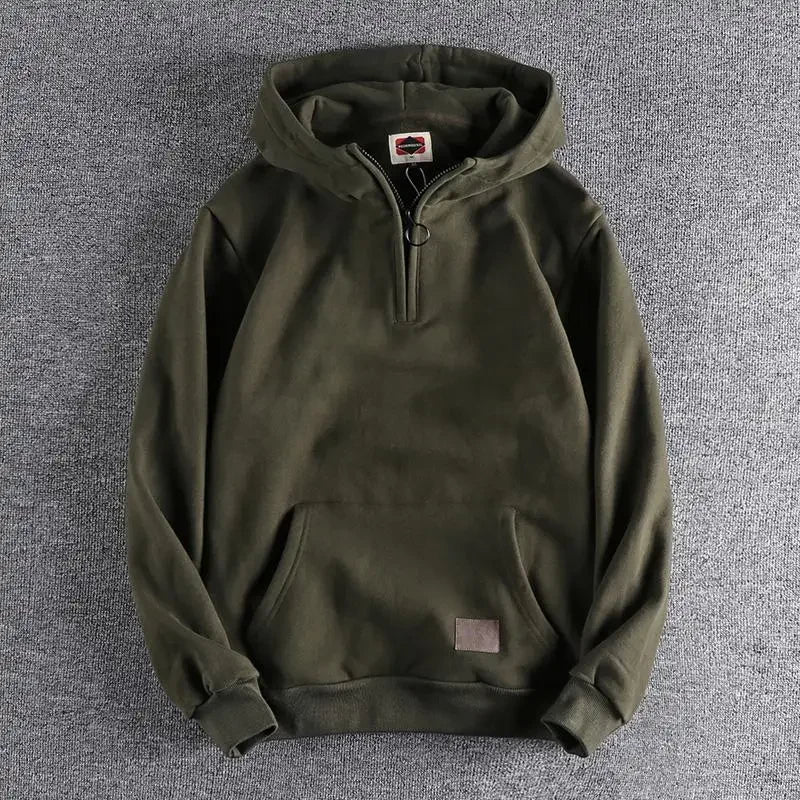 Loose Male Hoodie Solid Autumn Emo Luxury Designer Aesthetic Simple Y2k Vintage Men's Hooded Sweatshirt High Quality Cotton Warm