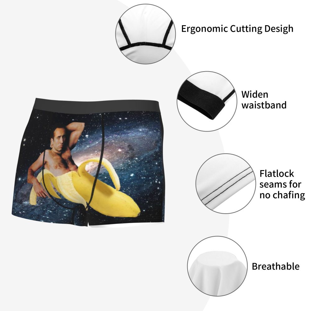 Custom Nicolas Cage Boxer Shorts For Homme 3D Printed Male Nic And His Girls Underwear Panties Briefs Breathbale Underpants