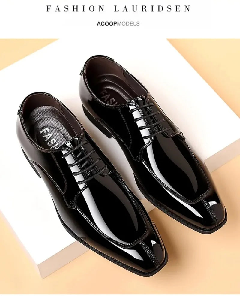 Shoes for Men Fashion Patent Leather Shoes Luxury Pointed Toe Oxford Shoes Men High Quality Business Shoe Designer Wedding Shoe