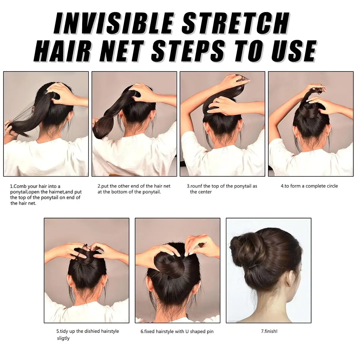 Hair Net 100 Pcs, 24 Inches Hair Nets Elasticity Invisible Elastic Mesh for Food Service, Ballet Bun, Sleeping, Women and Wig