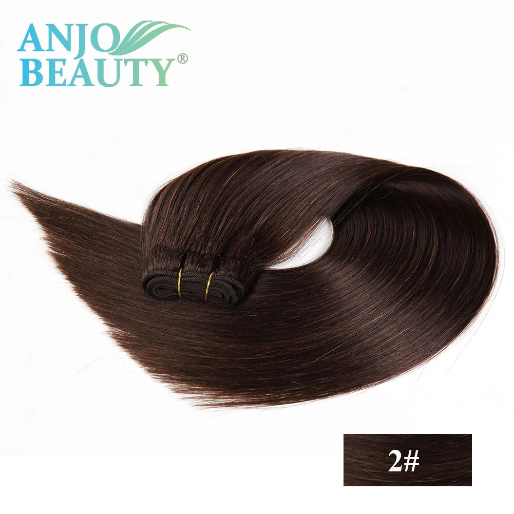 Straight Human Hair Weaves Bundles Brazilian Remy Human Hair Sew In Weft Extensions Straight Blonde 100g 16"-28" Natural Hair
