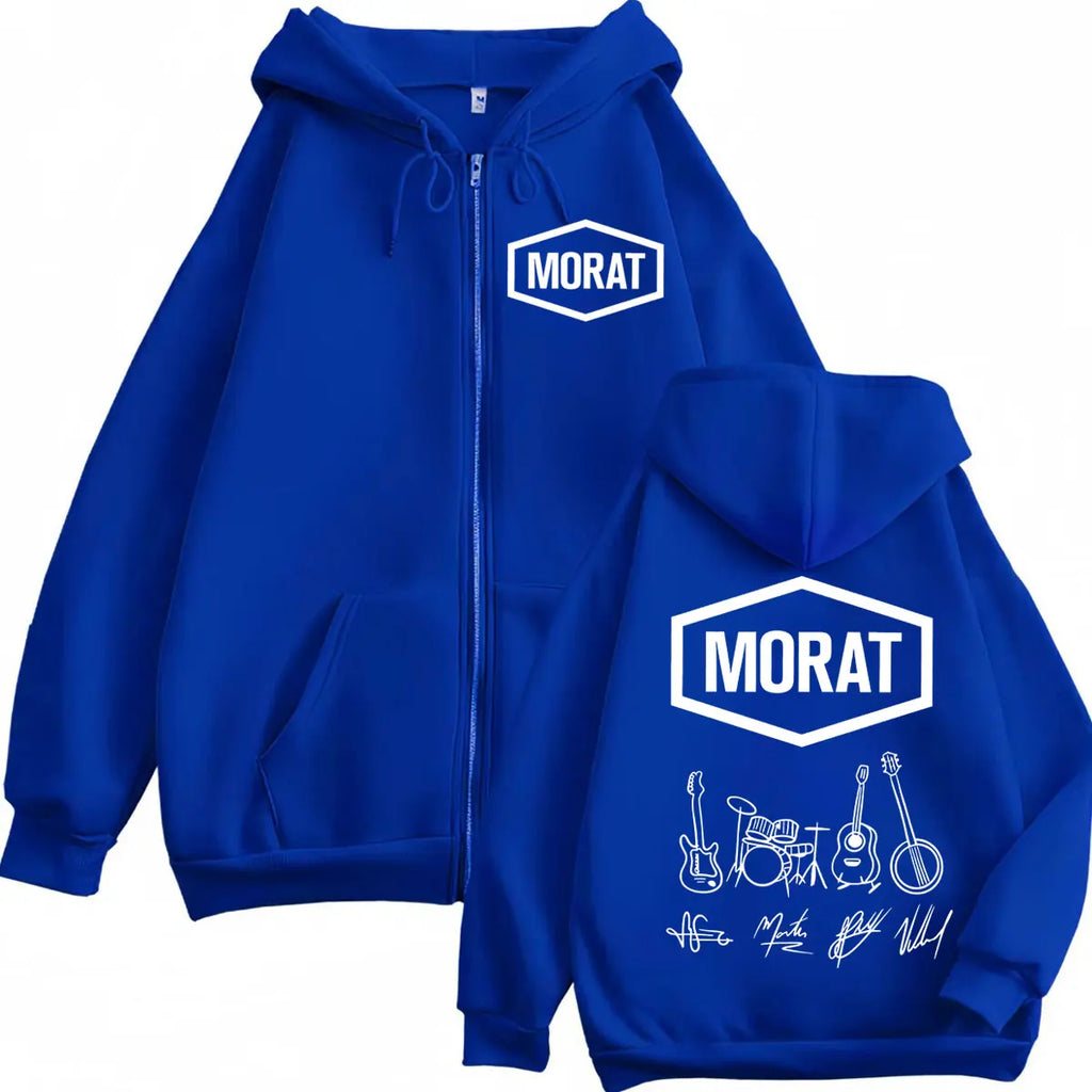 Morat Colombia Band Merch Zipper Hoodies Men Women Clothing Fashion Rock Zip Up Sweatshirts High Quality Fleecce Loose Pullovers