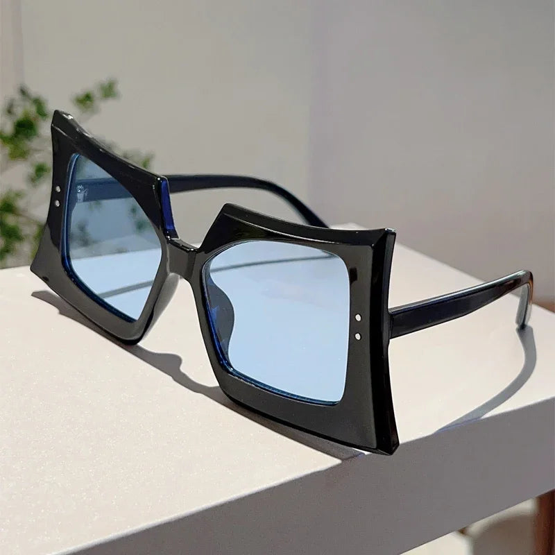 KAMMPT Oversized Special Shaped Sunglasses Women 2024 New Fashion Multi-color Sun Glasses Trendy Brand Designer Vacation Shades