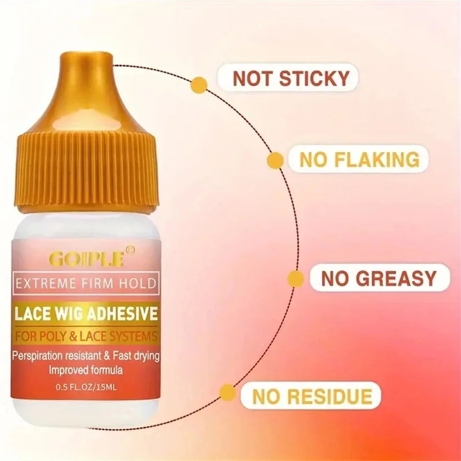 GOIPLE Waterproof Wig Glue Adhesive Extra Hold Melting Spray for Lace Front Hair Wax Stick Edge Control Gel Wig Installation Kit