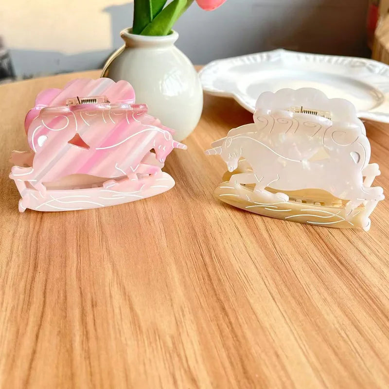 1pc New unicorn gripper with personalized and high-end hair clip design featuring shark clip hair accessories