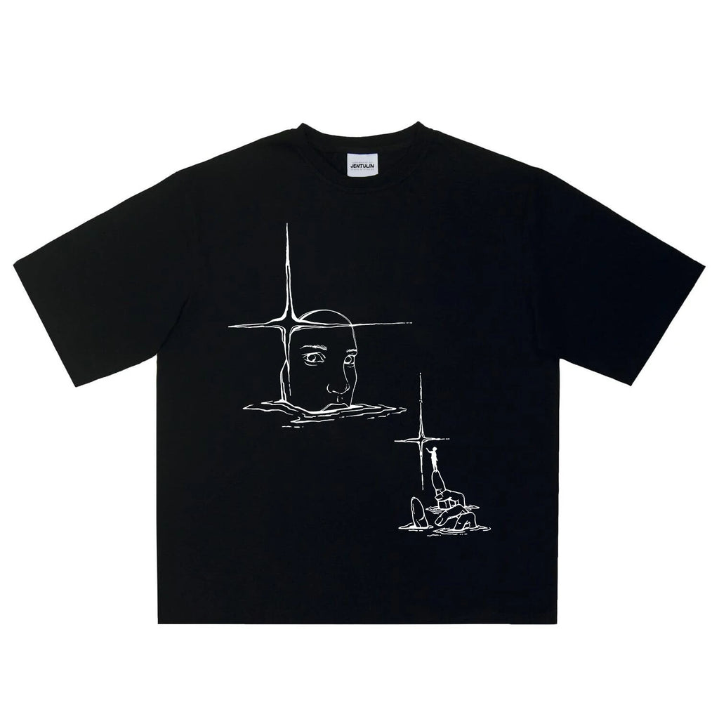 Punk Lyrical Print T-Shirts Oversize Hip Hop Women Streetwear Clothing Harajuku  Goth Unisex Men Top Short Sleeve Cotton Tee Y2K