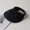 2025 New summer empty top women's straw braid fringe sunhat is a sunhat with sunblock UV beach holiday
