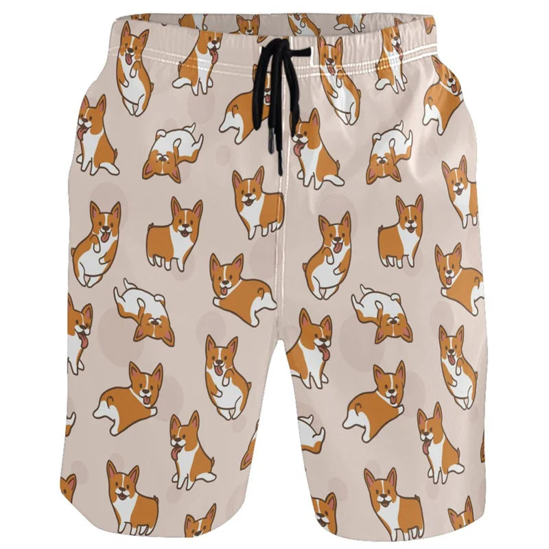 Vintage Chinese Carp Dragon 3d Printed Beach Shorts Street Short Pants Men Summer Loose Swim Trunks Quick Dry Board Shorts