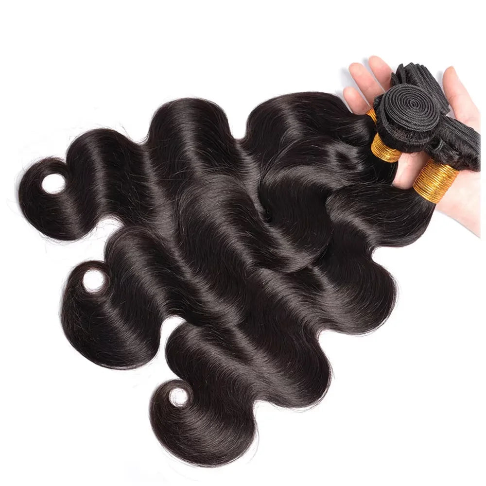 Body Wave 30 32 Inch Brazilian Remy 100% Human Hair Bundles   Brazilian Water Wave Human Hair Extensions 2 3 4 Bundles Deal
