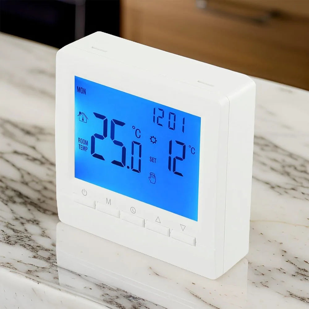 Digital Smart Thermostat Programmable Gas Boiler Heating Temperature Regulator Hand Controller Battery Thermostat with Kid Lock