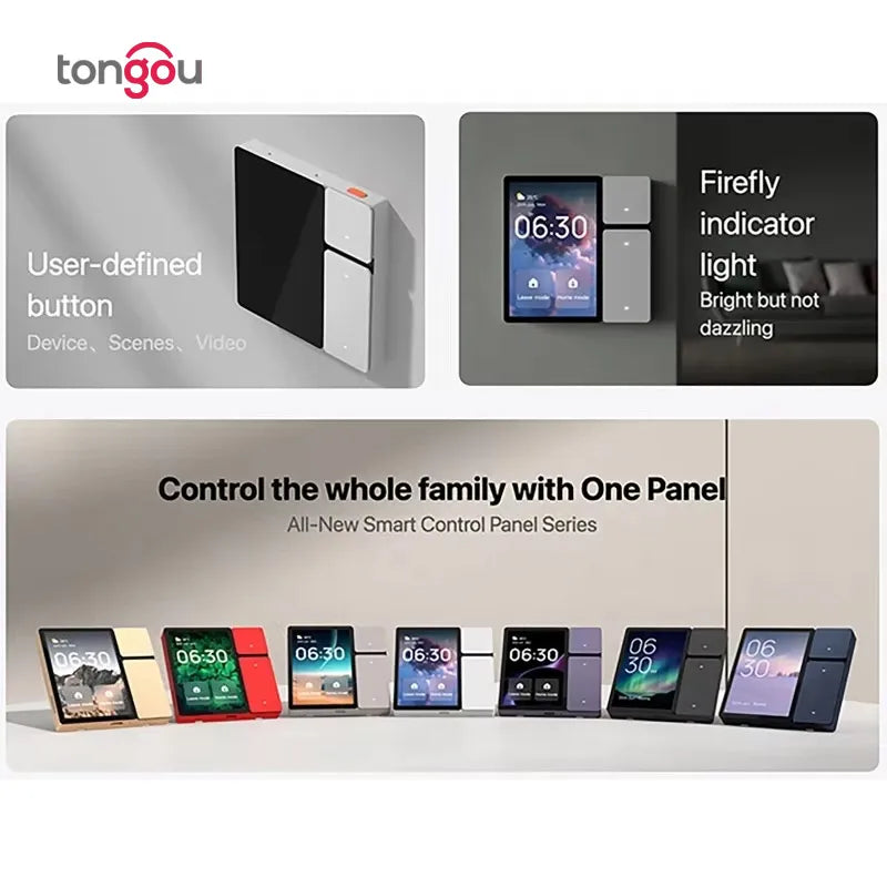 TONGOU Tuya WiFi 3.5-inch Smart Home Control Panel Tuya Zigbee Wall Switches Home Automation LCD Screen IR Remote Controlle