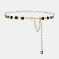 Fashion Tassel Thin Chain Belts for Women Retro Metal Skinny Waistbands Dress Coat Decorative Straps Female Accessory