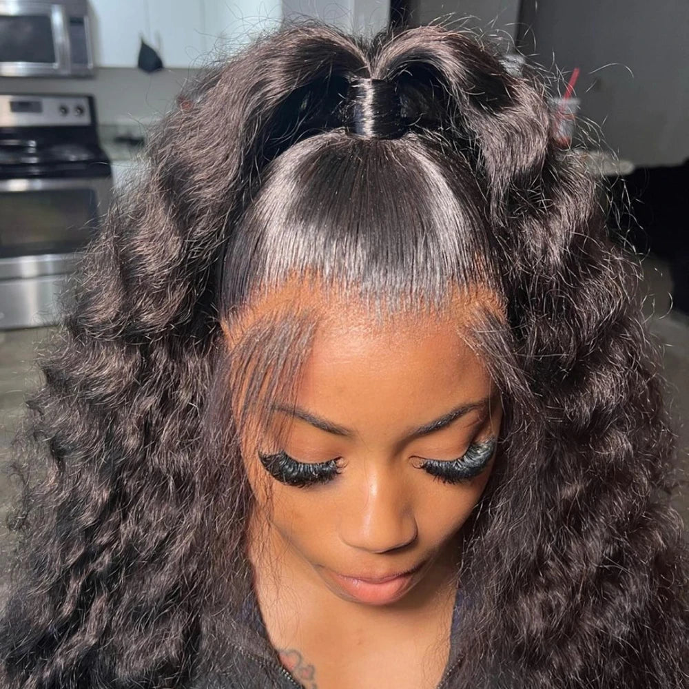 Deep Wave Lace Frontal Wig 13x4/13x6 Hd Lace Frontal Wigs Female Black Human Hair Ready To Wear Human Hair Wigs