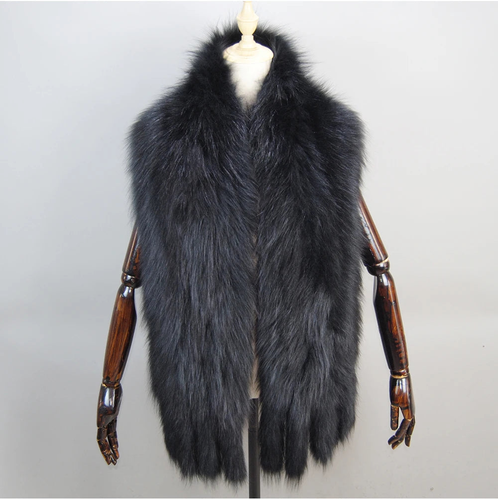 Hot Sale Genuine Fox Fur Shawl For Women Real Natural Fox Fur Female Capes And Wraps For Wedding Bride Winter Warm Outwear Scarf