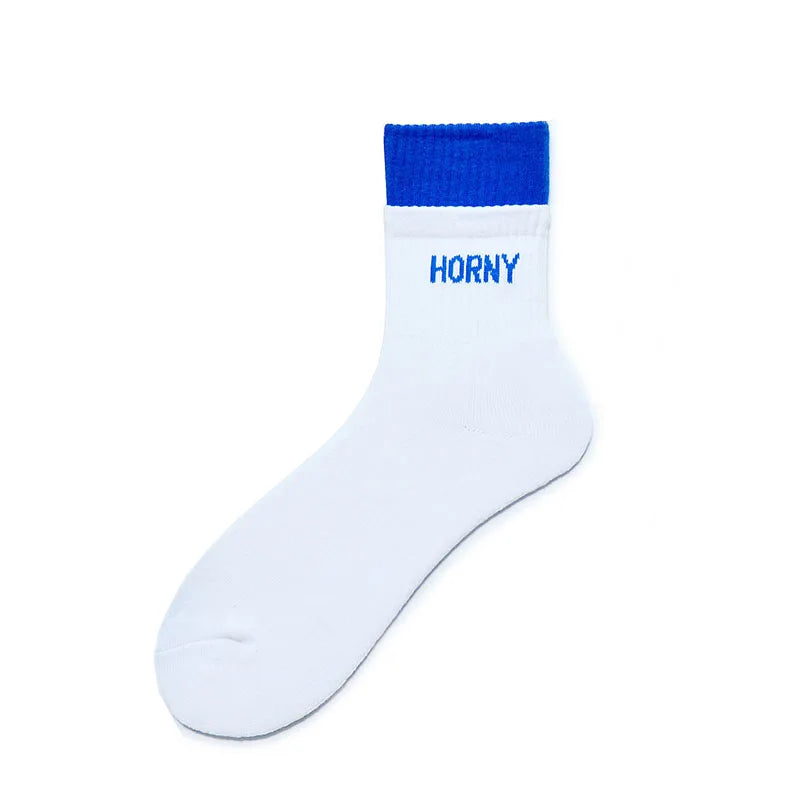 Socks Men Calcetines Hombre Basketball Socks Meias Masculina Casual Fashion Cotton Sock Sweat Sport Middle Tube Letter Socks