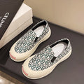 Fashion Designer Women's Platform Sneakers Casual Comfortable Ladies Flat Canvas Shoes Girls Letter Printing Slip-on Loafers