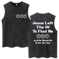 Christian Jesus Church Vintage Washed Tank Tops Bible Verse God Loves You Sleeveless T-shirt Men Women Cotton Loose Y2k T Shirts
