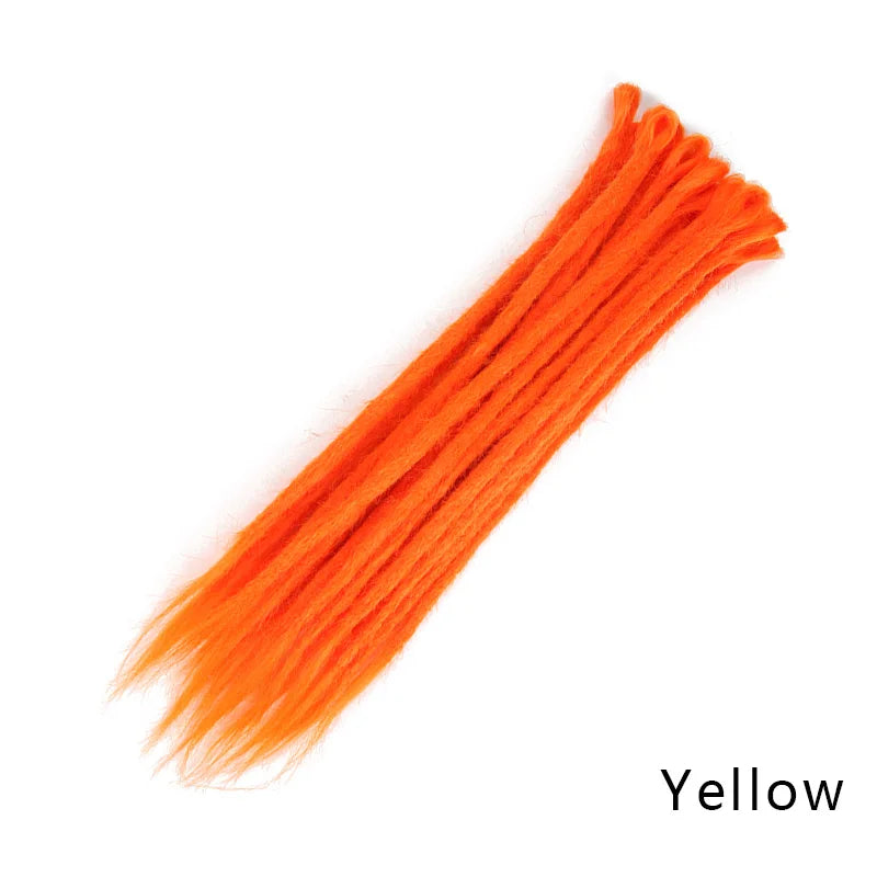 Dreadlocks Extensions Thin 0.7cm Width Synthetic Crochet Braids Hair Dreads Fake Hair Ombre Mint Green Reggae Hip Hop Style Pink