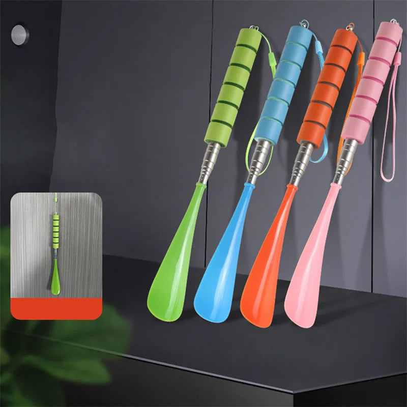 1Pc Long Handle Flexible Plastic Shoe Horns Do Not Require Bending Durable Shoe Spoons For Pregnant Shoehorn Shoe Assistants