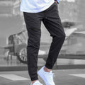 YHOPE Mens Cargo Work Pants Casual Stylish Twill Tapered Slim Fit Pants Athletic Chinos Work Trousers 80s Outfit Streetwear