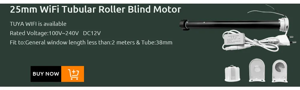LifeLibero Tuya Wifi Battery Smart Curtains Motor Roller Blinds For 38mm Tube Rechargeable Wired Free Shutter Electric Motor