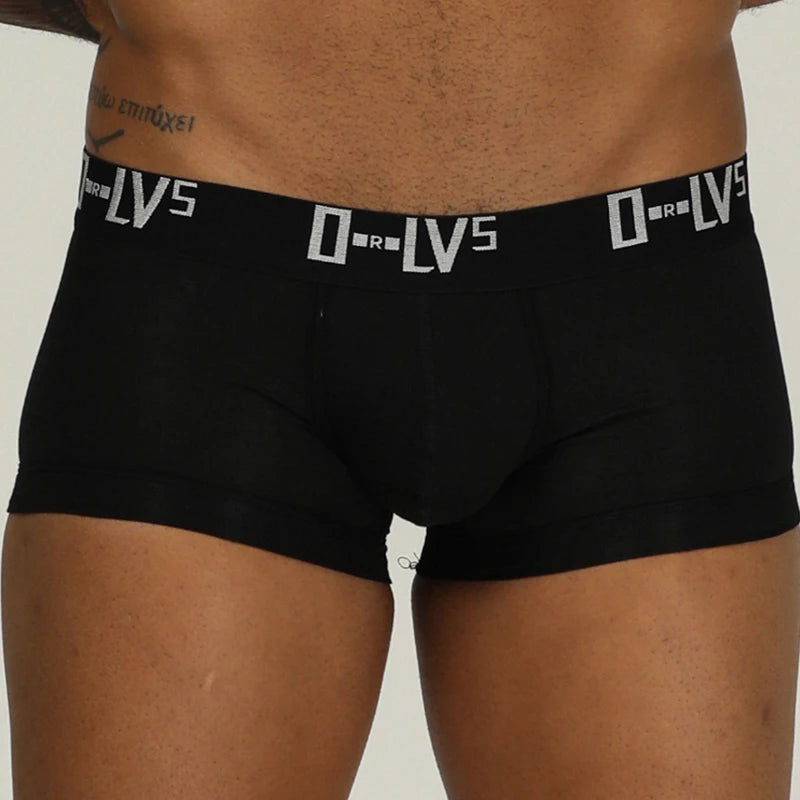 ORLVS Brand Men Underwear Boxer cotton mens underpants male panties  shorts U convex pouch for gay breathable calzoncillo hombre
