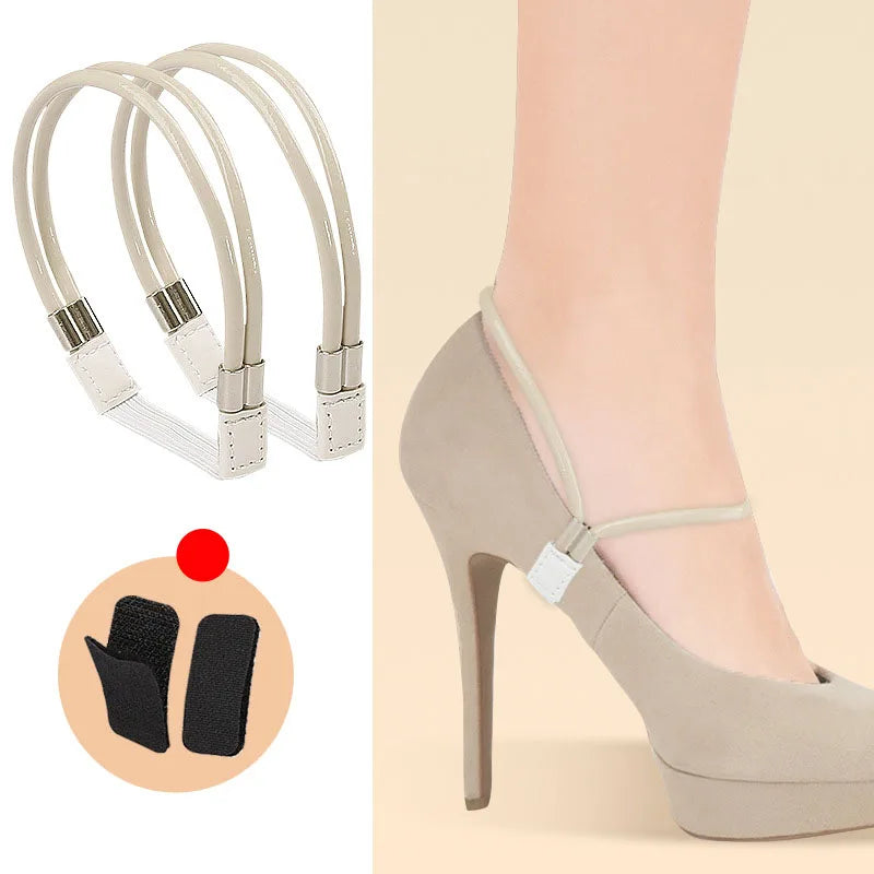 High Heels Shoes Band Anti-loose for Women Diamond Shoelaces Anti-drop Heel Straps Belt Drill Elastic Fixing Rhinestone Belts