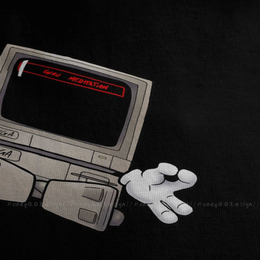Top Quality Clothing Amiga 500 T-Shirt For Men Unisex Commodore Amiga Guru Meditation #2 Shirt Fashion Short Sleeve Oversize
