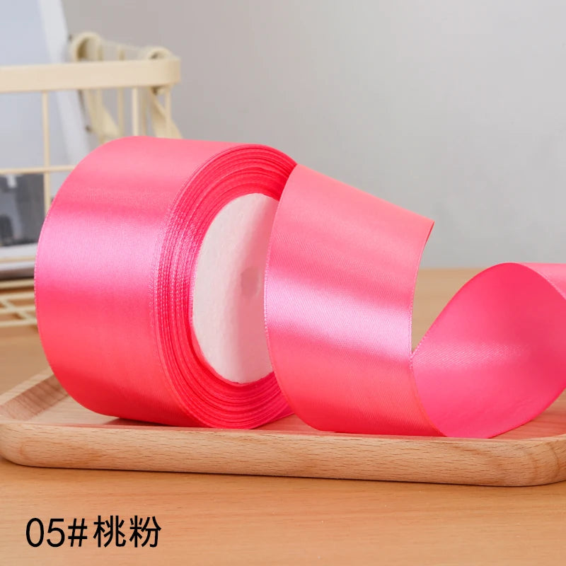 22meters/roll 5cm Silk Satin Ribbons Crafts Bow Handmade DIY Gift Packaging Wrap Party Wedding Decorative Clothing Accessories